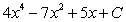 <strong>Find the indefinite integral and check the result by differentiation. </strong> A) B) C) D) E)