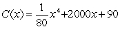 <strong>Find the cost function for the marginal cost and fixed cost of (for x = 0).</strong> A) B) C) D) E)