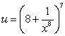 <strong>Identify u and for the integral .</strong> A) and B) and C) and D) and E) and