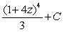 <strong>Find the indefinite integral of the following function and check the result by differentiation. </strong> A) B) C) D) E)none of the above