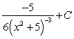 <strong>Find the indefinite integral of the following function and check the result by differentiation. </strong> A) B) C) D) E)