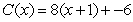 <strong>The marginal cost of a product is modeled by , when x = 8, C = 40. Find the cost function.</strong> A) B) C) D) E)