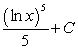 <strong>Find the indefinite integral. </strong> A) B) C) D) E)none of the above