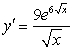 <strong>Find the derivative of the following function. </strong> A) B) C) D) E)