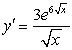 <strong>Find the derivative of the following function. </strong> A) B) C) D) E)