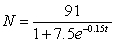 <strong>The average typing speed N (in words per minute) after t weeks of lessons is modeled by . Find the rate at which the typing speed is changing when t = 20 weeks. Round your answer to two decimal places.</strong> A)2.40 words/min/week B)2.70 words/min/week C)3.71 words/min/week D)4.93 words/min/week E)6.24 words/min/week