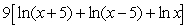 <strong>Use the properties of logarithms to expand .</strong> A) B) C) D) E)