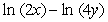 <strong>Use the properties of logarithms to write the expression as a single logarithm. </strong> A) B) C) D) E)