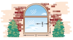 A Norman window is constructed by adjoining a semicircle to the top of an ordinary rectangular window (see figure). Find the dimensions of a Norman window of maximum area if the total perimeter is 24 feet. Round yours answers to two decimal places.