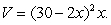 <strong>Volume. A rectangular box with a square base is to be formed from a square piece of metal with 30-inch sides. If a square piece with side x is cut from each corner of the metal and the sides are folded up to form an open box, the volume of the box is What value of x will maximize the volume of the box? </strong> A)15 B)3 C)5 D)7 E)4