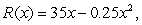 <strong>If the total revenue function for a blender is determine how many units x must be sold to provide the maximum total revenue in dollars.</strong> A)1225 B)3000 C)35 D)200 E)70