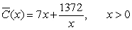 <strong>Average costs. Suppose the average costs of a mining operation depend on the number of machines used, and average costs, in dollars, are given by , where x is the number of machines used. How many machines give minimum average costs?</strong> A)Using 14 machines gives the minimum average costs. B)Using zero machines gives the minimum average costs. C)Using 24 machines gives the minimum average costs. D)Using 28 machines gives the minimum average costs. E)Using 33 machines gives the minimum average costs.