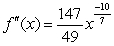 <strong>Find the second derivative of the function. </strong> A) B) C) D) E)None of the above