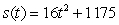 <strong>A brick becomes dislodged from the Empire State Building (at a height of 1175 feet) and falls to the sidewalk below. Write the position s(t), velocity v(t), and acceleration a(t) as functions of time.</strong> A) ; ; B) ; ; C) ; ; D) ; ; E) ; ;