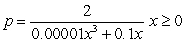 <strong>Find the rate of change of x with respect to p. </strong> A) B) C) D) E)