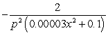 <strong>Find the rate of change of x with respect to p. </strong> A) B) C) D) E)