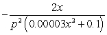 <strong>Find the rate of change of x with respect to p. </strong> A) B) C) D) E)