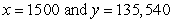 <strong>Let x represent the units of labor and y the capital invested in a manufacturing process. When 135,540 units are produced, the relationship between labor and capital can be modeled by . Find the rate of change of y with respect to x when .</strong> A)-2 B)0 C)3 D)-7 E)5
