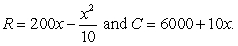 <strong>Profit. Suppose that the monthly revenue and cost (in dollars) for x units of a product are At what rate per month is the profit changing if the number of units produced and sold is 100 and is increasing at a rate of 10 units per month?</strong> A) per month B) per month C) per month D) per month E) per month