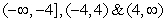 <strong>Describe the interval s on which the function is continuous.</strong> A) B) C) D) E)