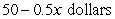 <strong>Find the marginal revenue for producing x units. (The revenue is measured in dollars.) </strong> A) B) C) D) E)