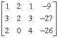 <strong>Use elementary row operations to write the matrix below in row echelon form. </strong> A) B) C) D) E)