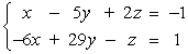 <strong>Use matrices to solve the system of equations (if possible). Use Gaussian elimination with back-substitution or Gauss-Jordan elimination. </strong> A)(53a + 24, 11a + 5, a)where a is any real number B)(-17a - 15, 14a + 29, a)where a is any real number C)(72a + 19, 6a + 35, a)where a is any real number D)(-37a + 24, a + 5, a)where a is any real number E)(-a + 9, a + 5, a)where a is any real number