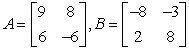 <strong>If possible, find A - B. </strong> A) B) C) D) E)not possible