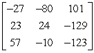 <strong>Use the matrix capabilities of a graphing utility to find AB, if possible. </strong> A) B) C) D) E)not possible