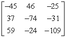 <strong>Use the matrix capabilities of a graphing utility to find AB, if possible. </strong> A) B) C) D) E)not possible