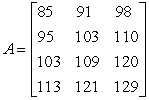 <strong>A convention planning service has identified three suitable hotels for a convention. The quoted room rates are for single, double, triple, and quadruple occupancy. The current cost for each type of room at each hotel is represented by the matrix where the columns correspond to each hotel and the rows correspond to single, double, triple, and quadruple occupancy respectively. If room rates are guaranteed not to increase by more than 10% by the time of the convention, what is the maximum rate per room per hotel?</strong> A) B) C) D) E)