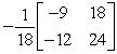 <strong>Find the inverse of the matrix (if it exists).</strong> A) B) C) D) E)does not exist