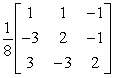 <strong>Find the inverse of the matrix .</strong> A) B) C) D) E)