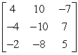 <strong>Find the inverse of the given matrix. </strong> A) B) C) D) E)The matrix does not have an inverse.