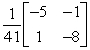 <strong>Find the inverse of the matrix below, if it exists. </strong> A) B) C) D) E)The inverse of the matrix does not exist.