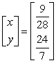 <strong>Solve the system of linear equations using an inverse matrix.</strong> A) B) C) D) E)
