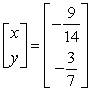 <strong>Solve the system of linear equations using an inverse matrix.</strong> A) B) C) D) E)