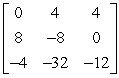 <strong>Find the determinant of .</strong> A) B) C) D) E)