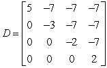 <strong>Which of the following upper triangular matrices has a determinant equal to -8. </strong> A)matrix A B)matrix D C)matrix C D)matrix E E)matrix B