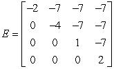 <strong>Which of the following upper triangular matrices has a determinant equal to -8. </strong> A)matrix A B)matrix D C)matrix C D)matrix E E)matrix B