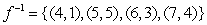 <strong>Find the inverse function of the function f given by the set of ordered pairs. </strong> A) B) C) D) E)