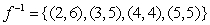 <strong>Find the inverse function of the function f given by the set of ordered pairs. </strong> A) B) C) D) E)