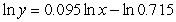 <strong>The approximate lengths and diameters (in inches) of common nails are shown in the table. Find a logarithmic equation that relates the diameter of a common nail to its length </strong> A) B) C) D) E)