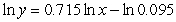 <strong>The approximate lengths and diameters (in inches) of common nails are shown in the table. Find a logarithmic equation that relates the diameter of a common nail to its length </strong> A) B) C) D) E)