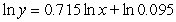 <strong>The approximate lengths and diameters (in inches) of common nails are shown in the table. Find a logarithmic equation that relates the diameter of a common nail to its length </strong> A) B) C) D) E)