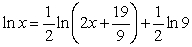 <strong>Use algebraic procedures to find the exact solution of the equation .</strong> A)-1, 19 B) C)2, 9 D)19 E)1