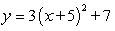 <strong>Find an equation of the parabola that has a vertex at and whose graph passes through the point </strong> A) B) C) D) E)