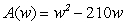 <strong>The sum of the length l and the width w of a rectangular region is 210 meters. Write the area A as a function of w.</strong> A) B) C) D) E)
