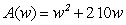 <strong>The sum of the length l and the width w of a rectangular region is 210 meters. Write the area A as a function of w.</strong> A) B) C) D) E)