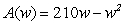 <strong>The sum of the length l and the width w of a rectangular region is 210 meters. Write the area A as a function of w.</strong> A) B) C) D) E)